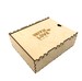 Коробка-пенал из фанеры под новогодние подарки, крышка с гравировкой 